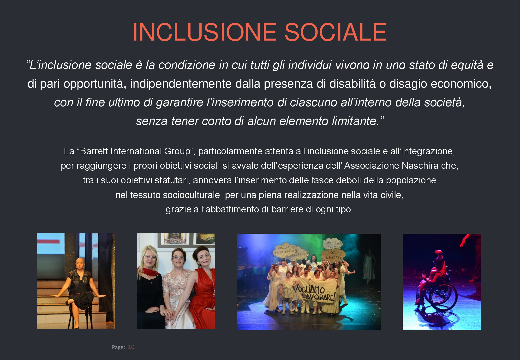 Barrett International Group - Inclusione sociale
