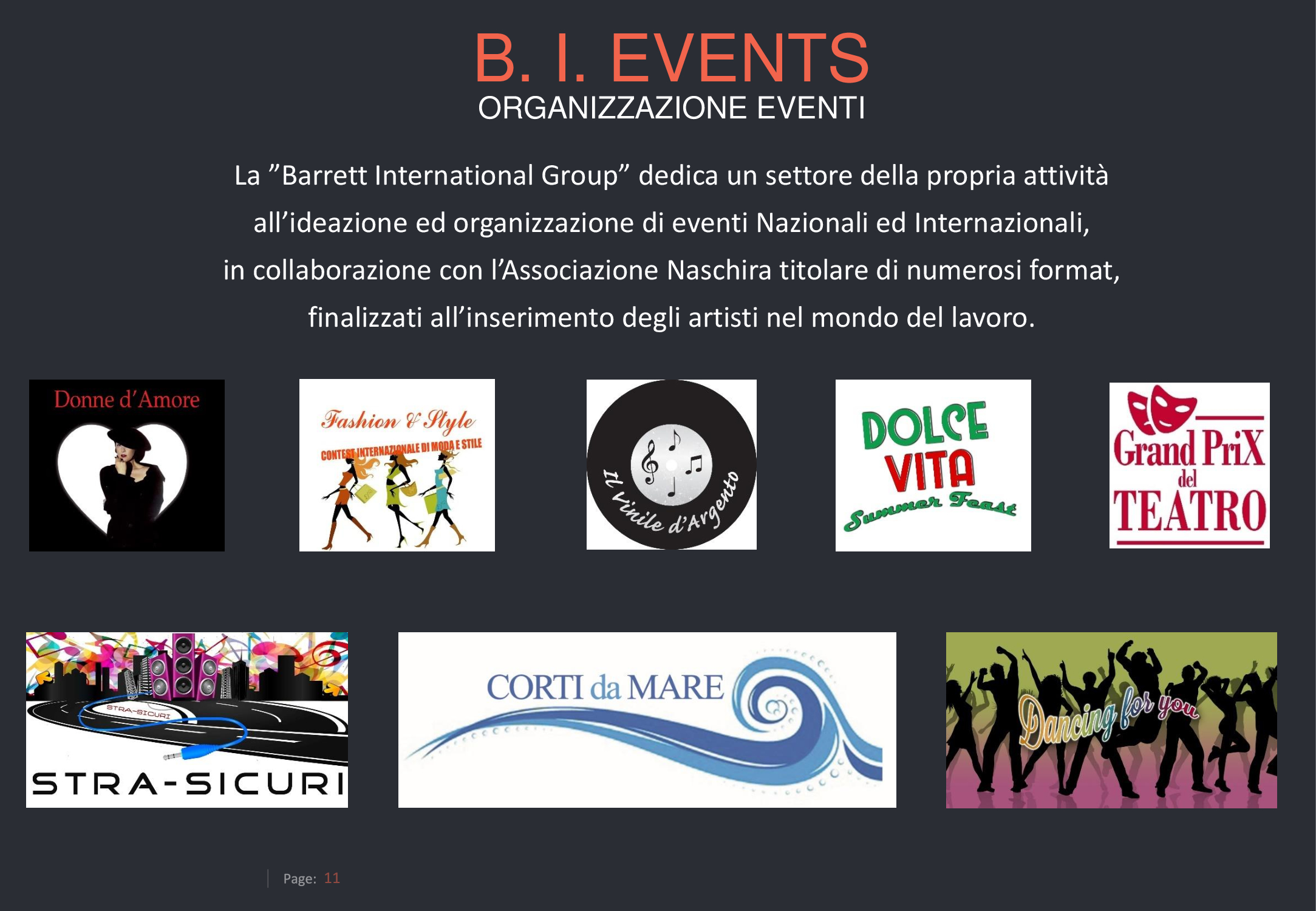 Barrett International Group - Eventi